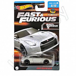 Машинка Hot Wheels Fast & Furious 2009 Nissan GT-R 6/10 (HNR88 HNT16)