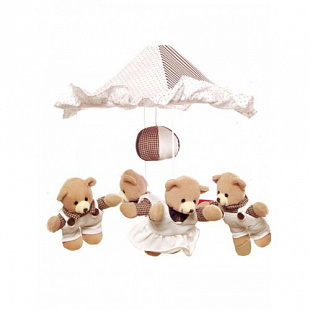 Мягкая музыкальная каруселька Canpol babies Мишки под зонтиком 2/374
