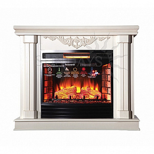 Портал для электрокамина InterFlame Genius ЕС White/Gold (для Panoramic-25"