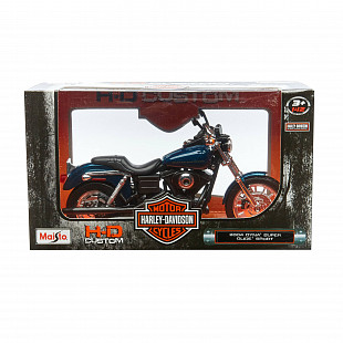 Масштабная модель мотоцикла Maisto 1:12 Харлей Дэвидсон 2004 Dyna Super Glide Sport (32320) dark blue/black