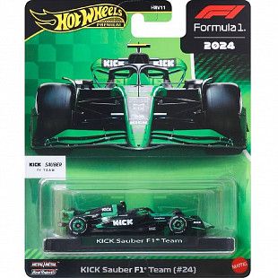 Машинка Hot Wheels Premium Formula 1 KICK Sauber F1 Team (HRV11 JBM23)