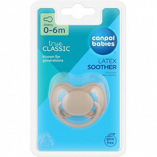 Пустышка Canpol babies Nude Латексная Круглая 0-6 мес. (23/223_bei) beige