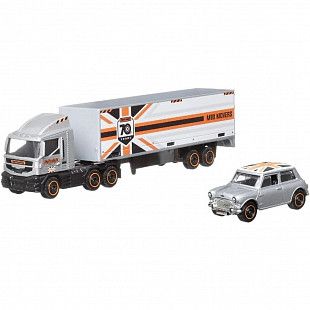 Машинка Matchbox Super Convoy Sortiment MBX Cabover & Box Trailer & MBX 1964 Austin Mini Cooper (GBK70 HLM80)