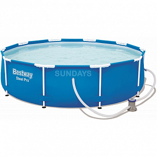 Каркасный бассейн Bestway Steel Pro 305x76см + фильтр-насос 56679 