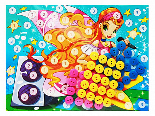 Мозаика Рыжий Кот Из пуговиц А4 Фея М-7335