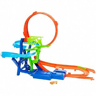 Трек Hot Wheels Stunt Tracks Mid-Air Crash Collision Dans Les Airs (JFD12)
