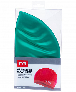 Шапочка для плавания TYR Wrinkle-Free Silicone Cap LCSL/310 green