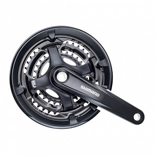 Система под квадрат Shimano fc-ty701 170мм 48/38/28T с защитой с фиксирующим болтом black ZSM70082