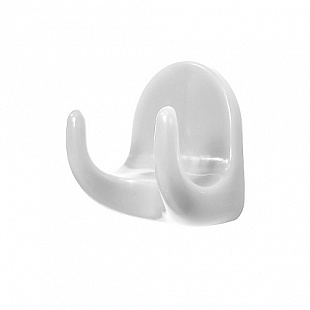 Крючок-вешалка Gardenplast самоклеющийся, двухрожковый, 5 шт white 20003