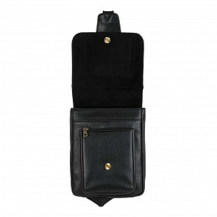 Мужская кожаная сумка Polar 21502 black