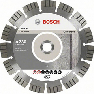 Алмазный круг Bosch 115х222 мм по бетону сегментный 2608602651