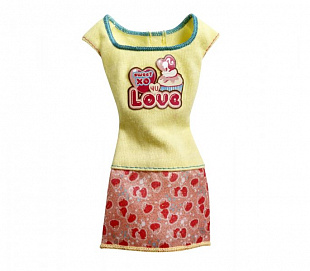 Кукла Barbie и одежда №7 BDT28/N4875 pink/yellow