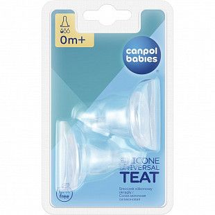 Соска Canpol babies Силиконовая Круглая Мини поток 0-3 мес (18/114) 2шт
