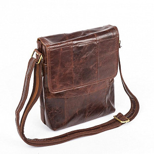 Мужская кожаная сумка Pola 8165 dark brown