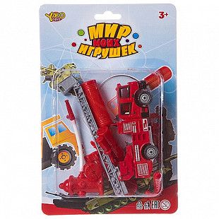 Набор YAKO "Пожарная служба", машина инерционная, серия Мир micro Игрушек В88727