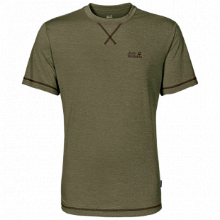 Футболка мужская Jack Wolfskin Crosstrail T Men burnt olive