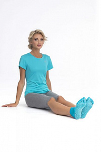 Носки противоскользящие Bradex для занятий йогой закрытые SF 0350 Turquoise