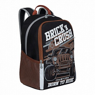Рюкзак школьный GRIZZLY RB-051-1 /5 black/terracotta