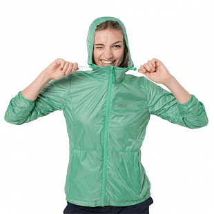 Ветрозащитная летняя куртка женская Jack Wolfskin Jwp Breather W pacific green