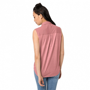 Рубашка женская Jack Wolfskin Sonora Sleeveless Shirt W rose quartz