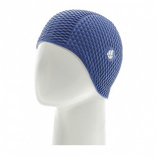 Шапочка для бассейна (плавания) женская Mad Wave Bubble blue