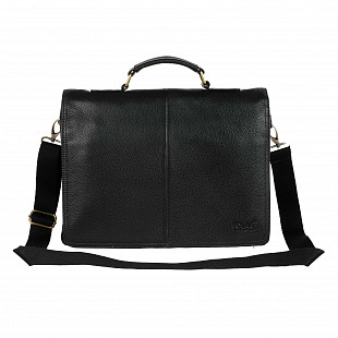 Мужская кожаная сумка Polar 22048 black