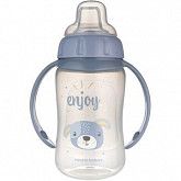 Поильник Canpol babies CUTE ANIMALS с ручками и силиконовым носиком 6м+ 320мл (56/512_blu2) blue