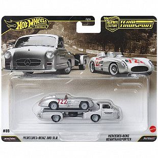 Машинка Hot Wheels Premium Team Transport Mercedes-Benz 300 SLR & Mercedes-Benz Renntransporter  (FLF56 JHX90)