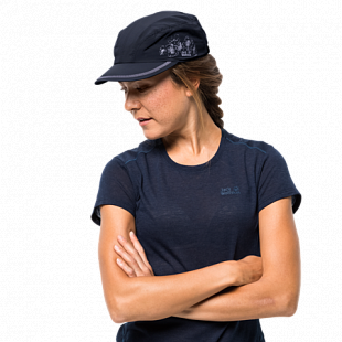 Кепка женская Jack Wolfskin Supplex Hibiscus Cap Women midnight blue