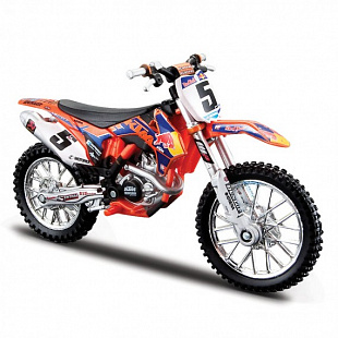 Масштабная модель Bburago KТМ 450 SX-F Red Bull Ryan Dungey 5 18-51072 Red