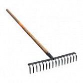 Грабли металлическиес прямыми зубьями КОМ 16 зубьев Г16/1,5