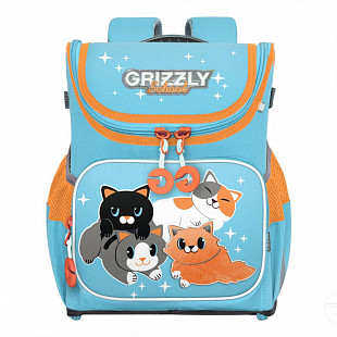 Рюкзак школьный GRIZZLY RAl-194-2 /1 light blue