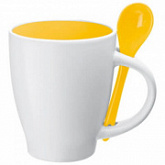 Кружка с ложечкой 300мл 8509508 Yellow