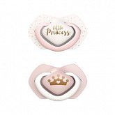 Пустышка Canpol babies Royal Baby Силиконовая Симметричная 0-6 мес., 2 шт. (22/650_pin) pink