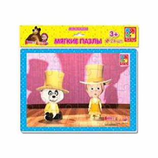 Игра настольная Мягкие пазлы А4 Маша и Медведь VT1102-05