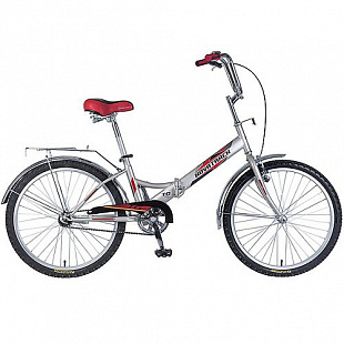 Велосипед Novatrack FS-24 24" (2018) Grey/Red 24FFS1V.GR8-1