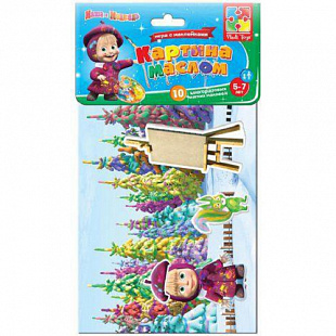Набор для творчества Vladi Toys Картина маслом Маша и Медведь VT4206-13
