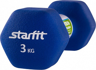 Гантель неопреновая Starfit DB-201 3 кг blue