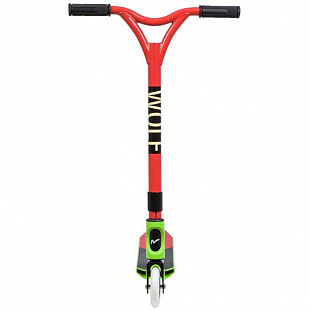Самокат Novatrack Wolf Green/Red 100A.WOLF.GN8