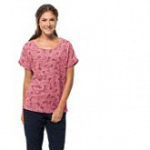 Футболка женская Jack Wolfskin Hibiscus Flower T W rose quartz all over