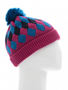 Шапка детская Jack Wolfskin Diamond Knit Cap K bordo/blue