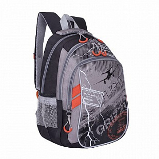 Рюкзак школьный GRIZZLY RB-964-4 /2 black/grey