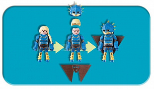 Конструктор Playmobil Драконы III: Астрид в летном костюме с Объедалой 70041