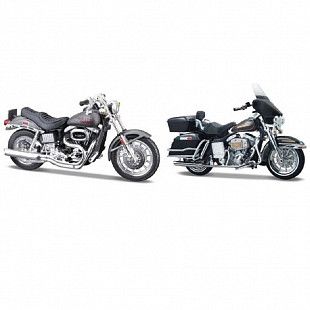 Набор мотоциклов Maisto 1:18 Harley Davidson 1977 FXS Low Rider + 1978 FLH-80 Electra Glide 37301 (70'S)