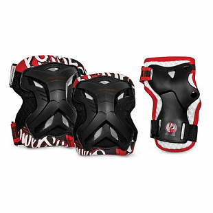 Комплект защиты для роликовых коньков Powerslide Kids Pro Robot 906013 red
