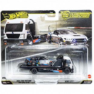 Машинка Hot Wheels Premium Team Transport 2024 Ford Mustang RTR Spec 5-FD & Aero Lift (FLF56 JHX92)