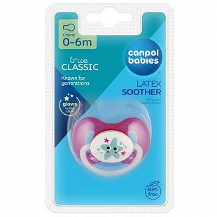Пустышка круглая латексная Canpol babies Love&Sea 0-6 мес. (22/606_new) pink