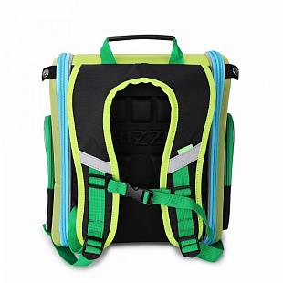 Школьный рюкзак GRIZZLY RA-970-5 black/green