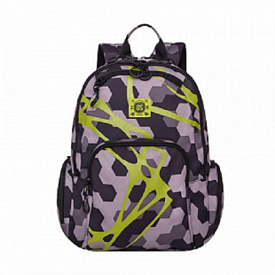 Рюкзак школьный GRIZZLY RU-800-1 /1 gray hexagons