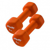 Набор гантелей неопреновых Starfit DB-201 2 кг orange